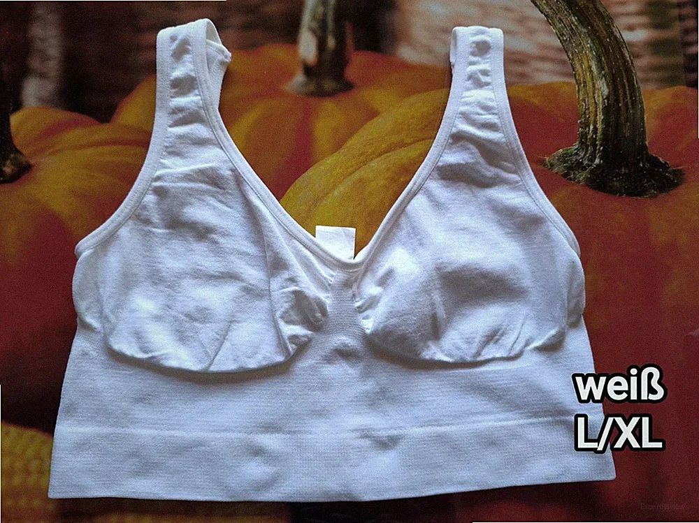 Bustier Sport BH Größe L/XL Weiß, Neu Ohne Etikett