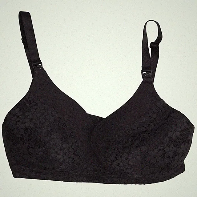 C&A, Still-BH, Größe: 90D, Schwarz, Baumwolle, Blumen, Spitze, Damen #KFq