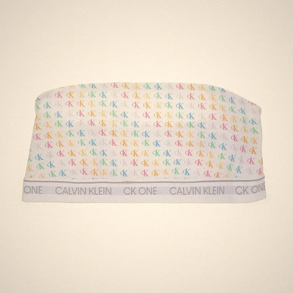 Calvin Klein, Bandeau-BH, Größe: S, Weiß/Mehrfarbig #Ad2