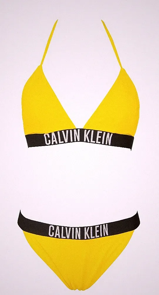CALVIN KLEIN Damen-Bikini-Triangel-BH, herausnehmbare Polsterung, sichtbarer ela