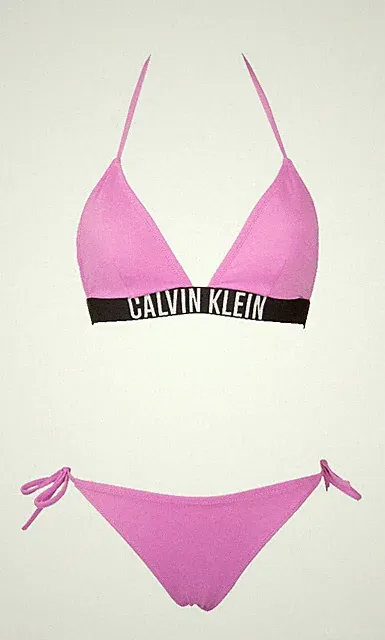 CALVIN KLEIN Damen-Bikini-Triangel-BH, herausnehmbarer, gepolsterter Slip mit ve