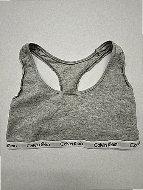 Calvin Klein Damen Sport BH meliert grau Racerback Größe M gut gebraucht