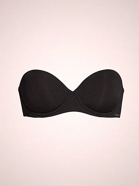 Calvin Klein Damen Unterwäsche BH Push Up Strapless 65D Schwarz 000QF5677E001