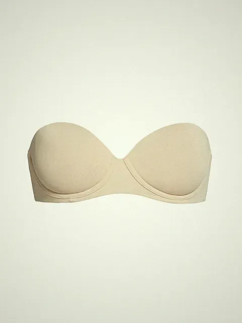 Calvin Klein Damen Unterwäsche BH Push Up Strapless 70 DD Beige 000QF5677E20N