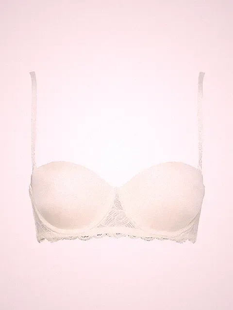 Calvin Klein Damen Unterwäsche BH Strapless Lift Multiway 80DD Elfenbein
