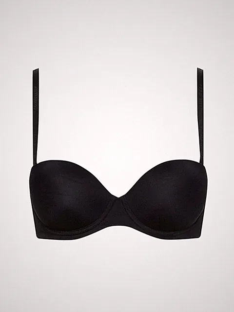 Calvin Klein Damen Unterwäsche BH Strapless Push Up 70D Schwarz 0000F2660E001