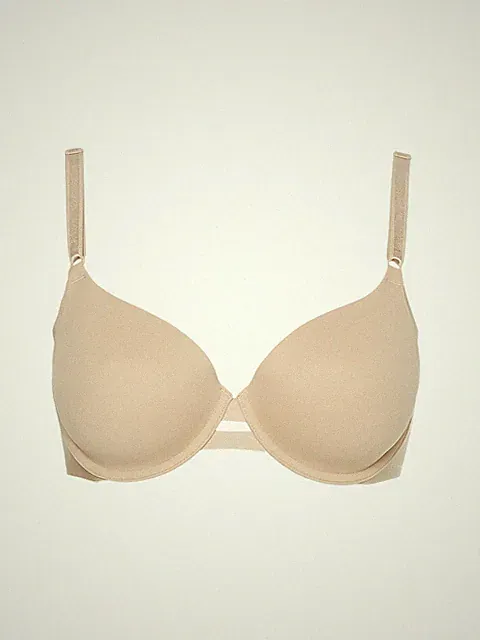 Calvin Klein Damen Unterwäsche BH T-Shirt Bra 70B Beige 000QF1184E20N