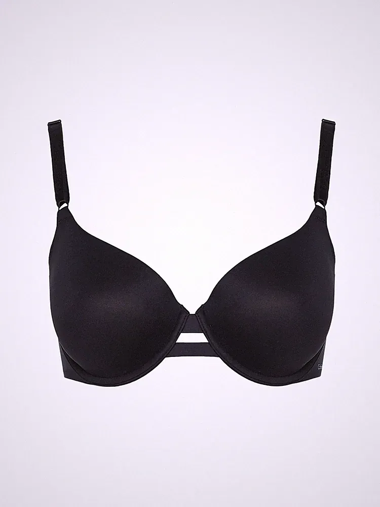 Calvin Klein Damen Unterwäsche BH T-Shirt Bra 85B Schwarz 000QF1184E001