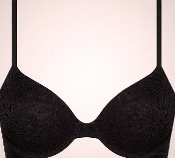 CALVIN KLEIN LIGHTLY LINED DEMI-PLUNGE BH [ GR. 80E ] DAMEN BUSTIER SCWHARZ NEU