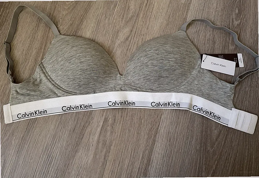 Calvin Klein Push Up BH Größe 70E Grau Neu Etikett