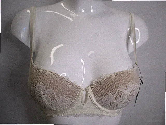 Calvin Klein QF1531E 101 Balconette BH, Push-Up Spitze, Farbe: Haut/creme (G)