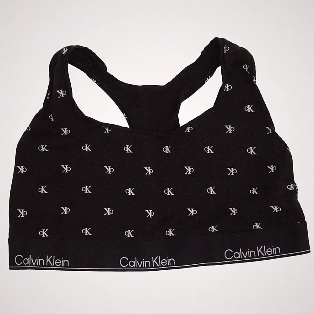 Calvin Klein, Sport-BH, Größe: XL, Schwarz/Weiß, Baumwolle/Elasthan/Modal #oIf
