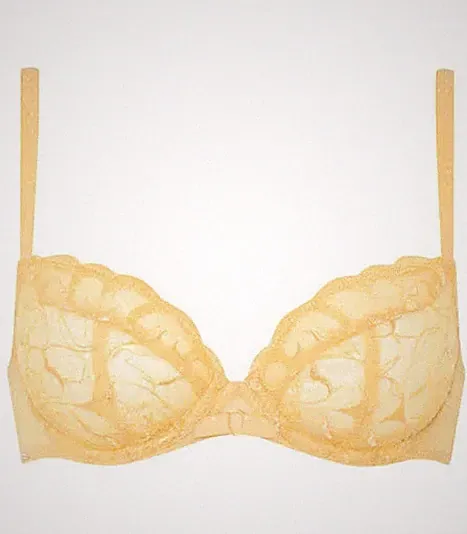 CHANNTELLE Fleurs Bügel-BH Gelb Gr. 80 C Neu mit Etikett (NP€90)