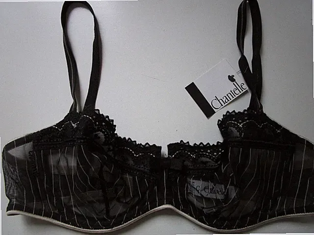 Chantelle BH mit Bügel, Spitze, Gr:75C,Schwarz/Beige, Art:2995, NP:69€, NEU!