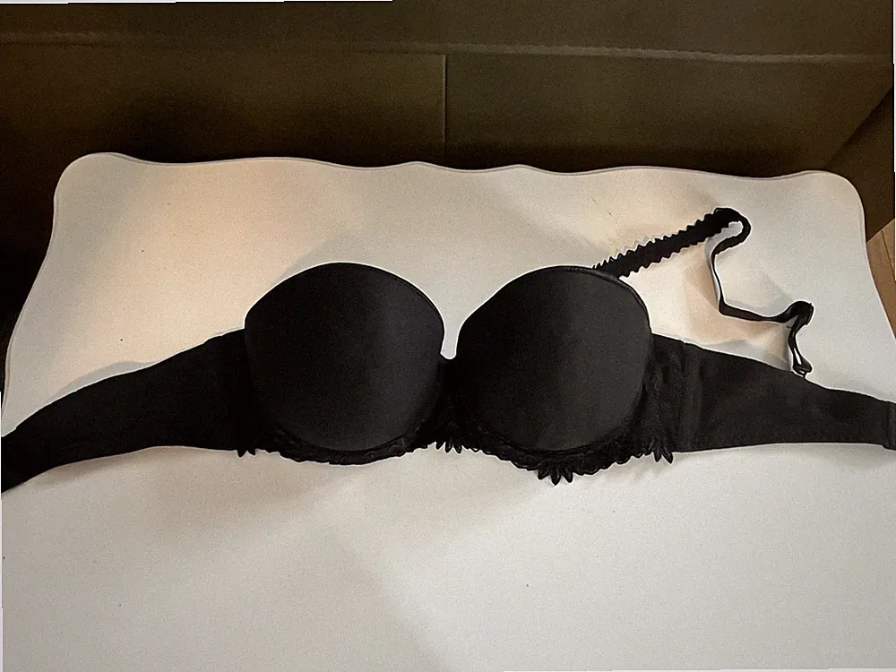 Chantelle BH Schwarz Spitze Mit Träger Oder Trägerlos Tragbar Gr.75 A WIE NEU