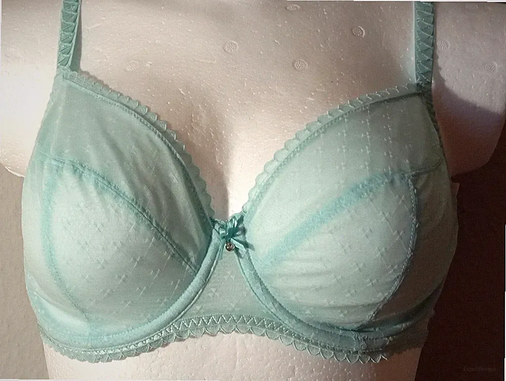 Chantelle Bügel BH "Courcelles" leicht transparent mit feinem Muster Türkis 80E