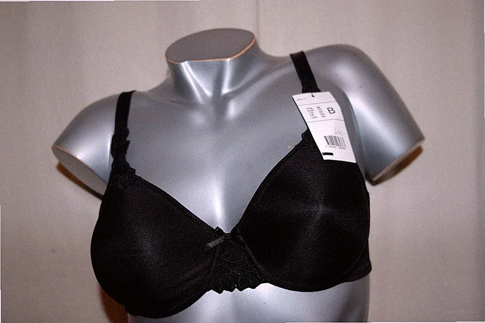 CHANTELLE eleganter Bügel BH 2031/11 Satin & Stickspitze schwarz 75B 75 B NEU