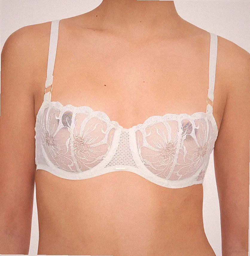 Chantelle Fleurs Damen Balconette-BH ungepolsteter BH mit Bügel Neu