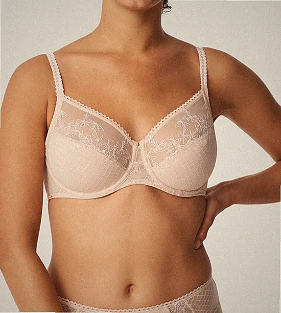 Chantelle Instants 3-Part Cup Ungepolserter BH mit Bügel und Spitze Beige, Weiß
