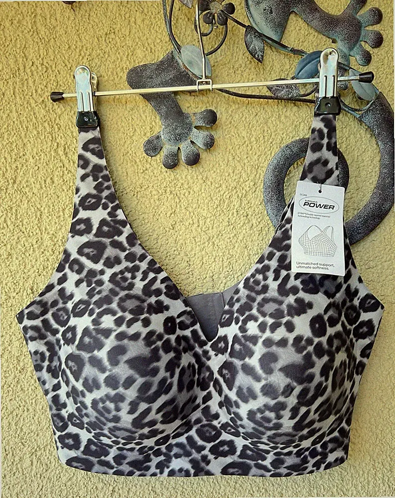 ❤️ CHANTELLE LAB SOFTSTRETCH POWER Bügel Bügelloser BH - Grey Leo Gr, XL Neu!