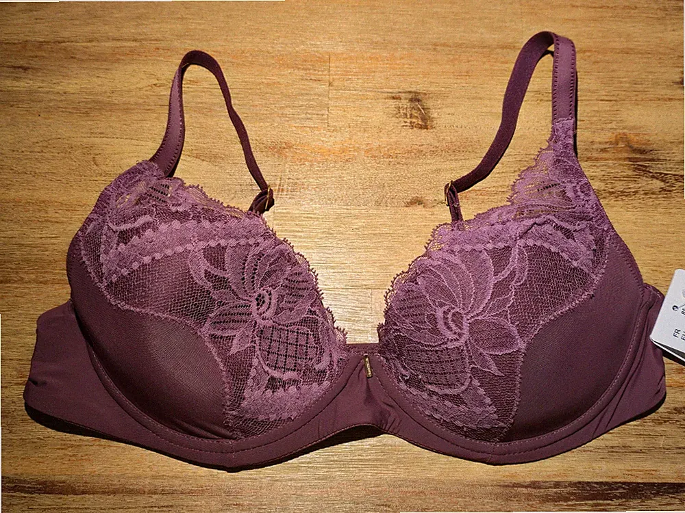 CHANTELLE Orangerie Dream Plunge-BH + Bügel 17Q2, Gr. 70 D, pflaume, NEU+ETIKETT