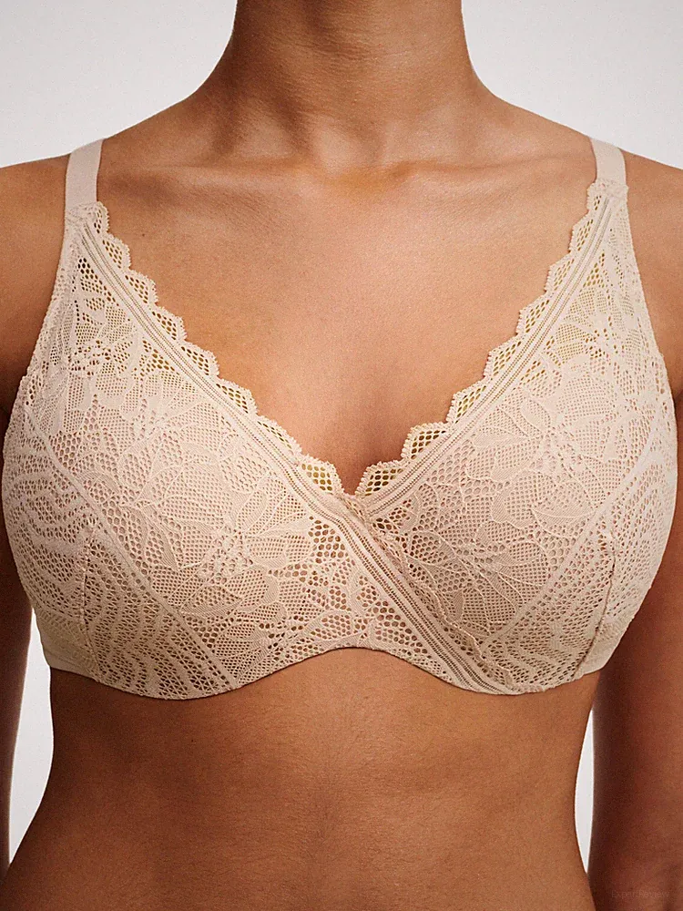 Chantelle Schalen-BH schwarz haut Spitze Gr. 70 75 80 85 B C D E F G NP 72 €
