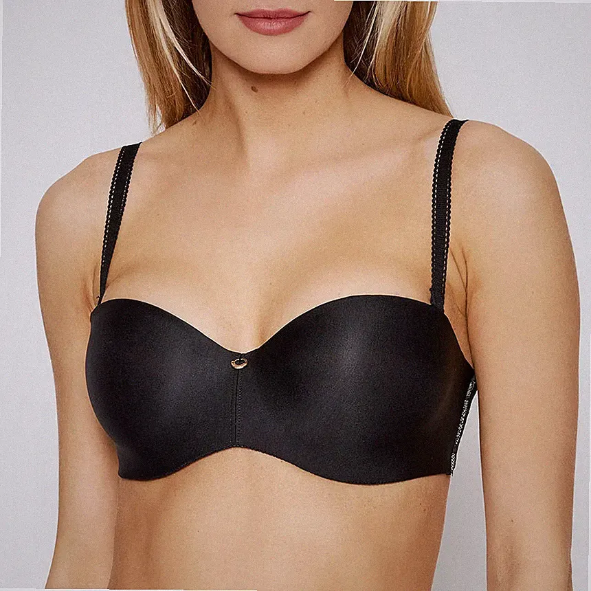 Chantelle TRUE LACE Bandeau BH mit Abnehmbare Träger gepolstert mit Bügel Neu