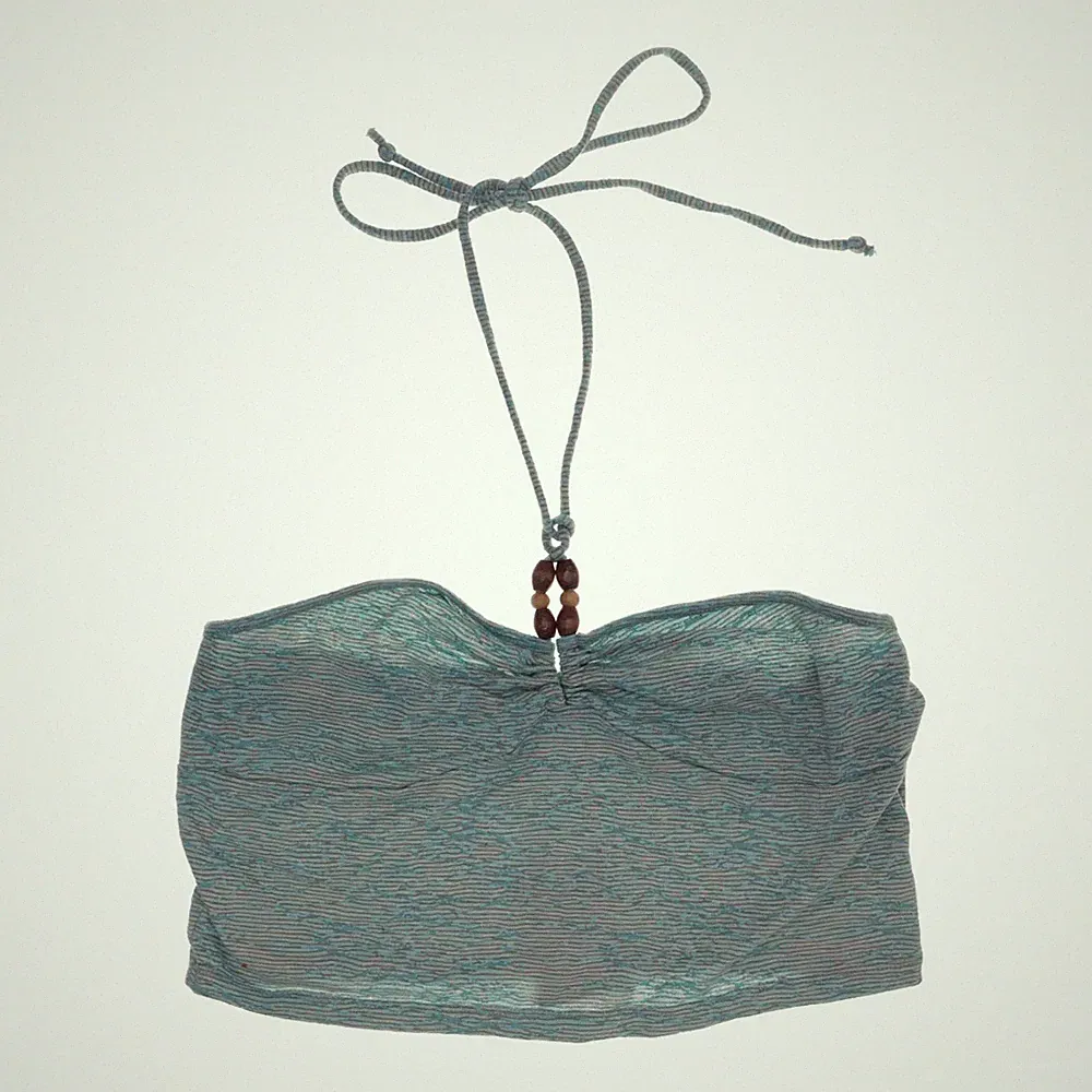 Clockhouse, Bandeau-BH, Größe: XL, Blau/Beige, Elasthan/Polyester/Viskose #Y8W