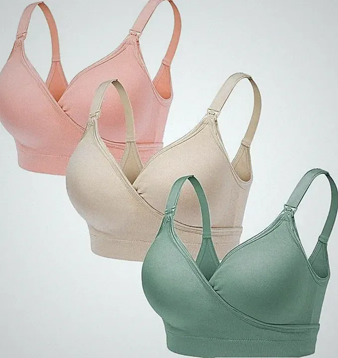 CLUCI 3er-Pack Damen Still-BH Bralette für Schwangerschaft und Stillen nahtlos