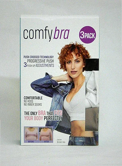 Comfy Bra - Nahtlose Damen BH 3er Set ohne Bügel Größe (L= 34/36)