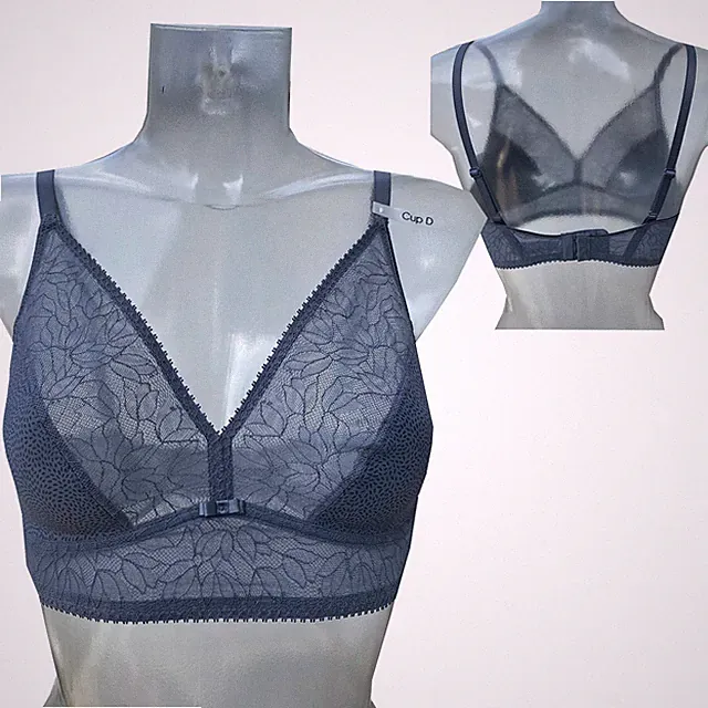 Conturelle by Felina Damen Triangel BH Bügellos Sweet Flakes Smoky Blue NEU