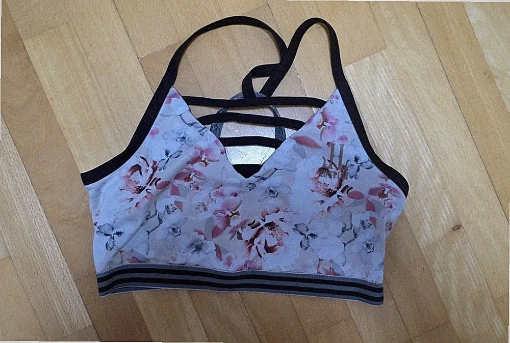 Croptop Sport-BH Top von Lipsy Sport Gr. M Sport Fitness Blumen