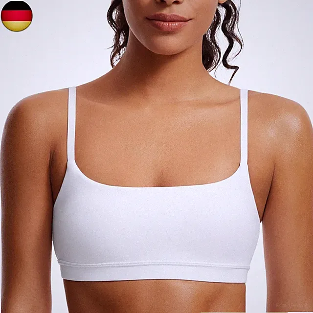 CRZ YOGA Butterluxe Damen Gepolstert Sport BH Ohne Bügel Verstellbar Spaghetti