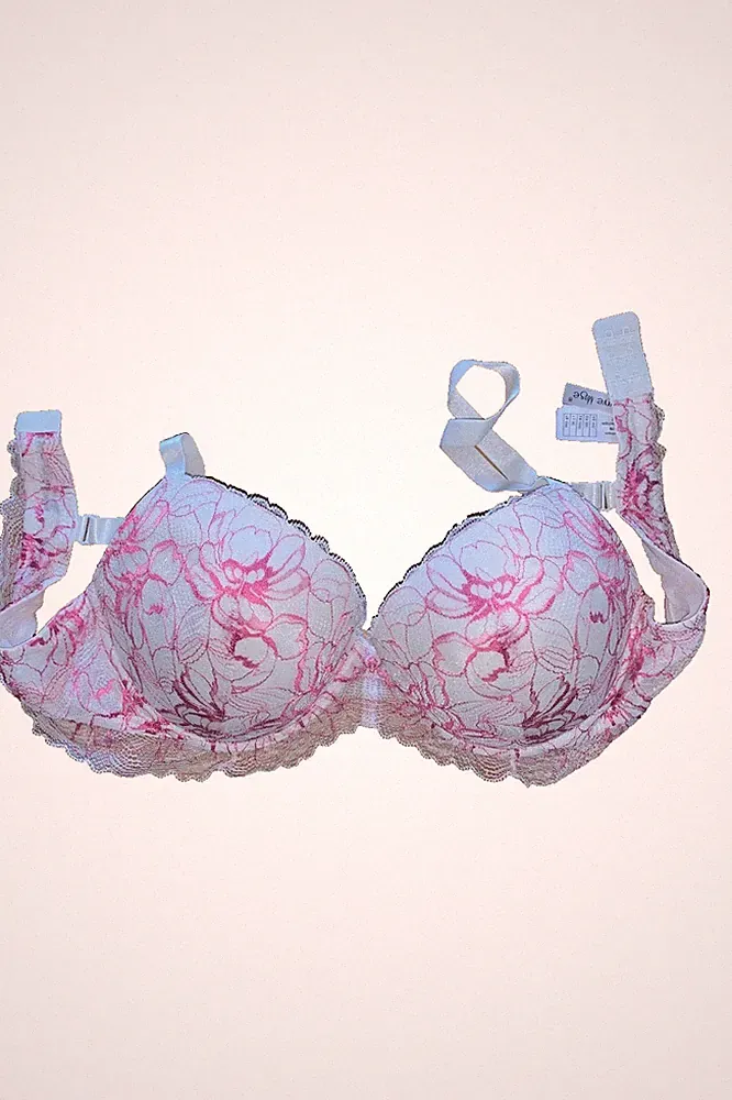 Curve Muse 90C gefütterter Push-up BH Bügel florales Muster Damen