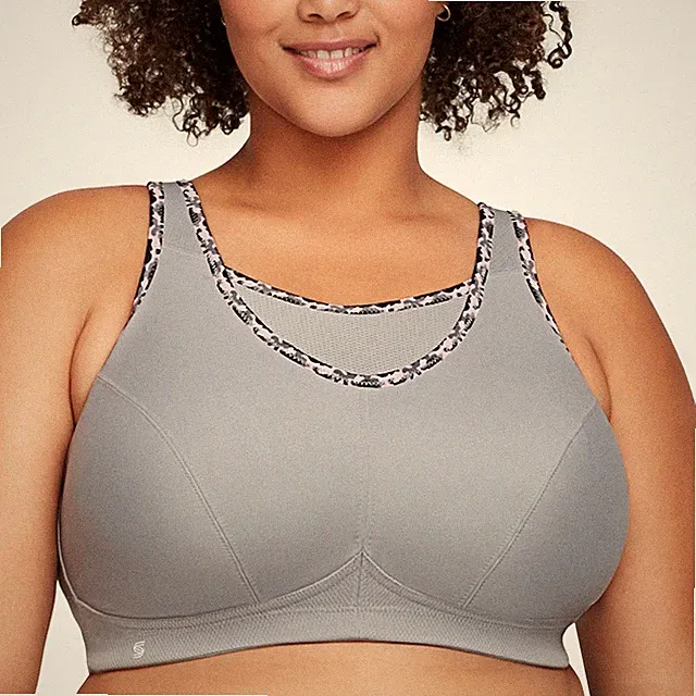Damen 1066 Sports Bra, Grau, 80F EU