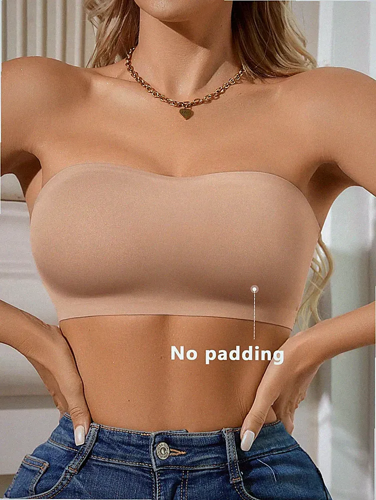 Damen Bandeau BH in Unifarbe Ideal für den Alltag Billig24