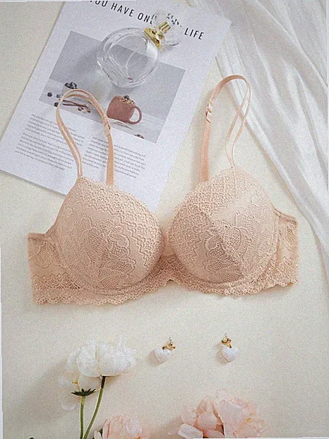 Damen Baumwoll Push up BH mit dicker Tasse und Unterbügel Komfort Billig24