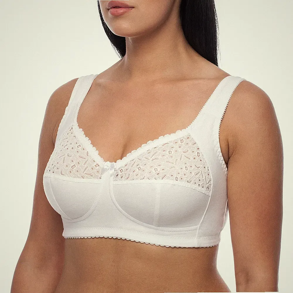 Damen Baumwolle BH ohne Buegel Minimizer Große Größen Comfy Bügel Dessous