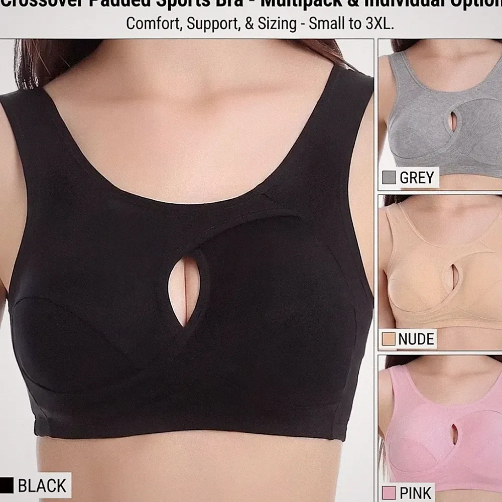 Damen Baumwolle Bügel BH Atmungsaktiv Übergröße Gepolstert Bralette S-6XL UK
