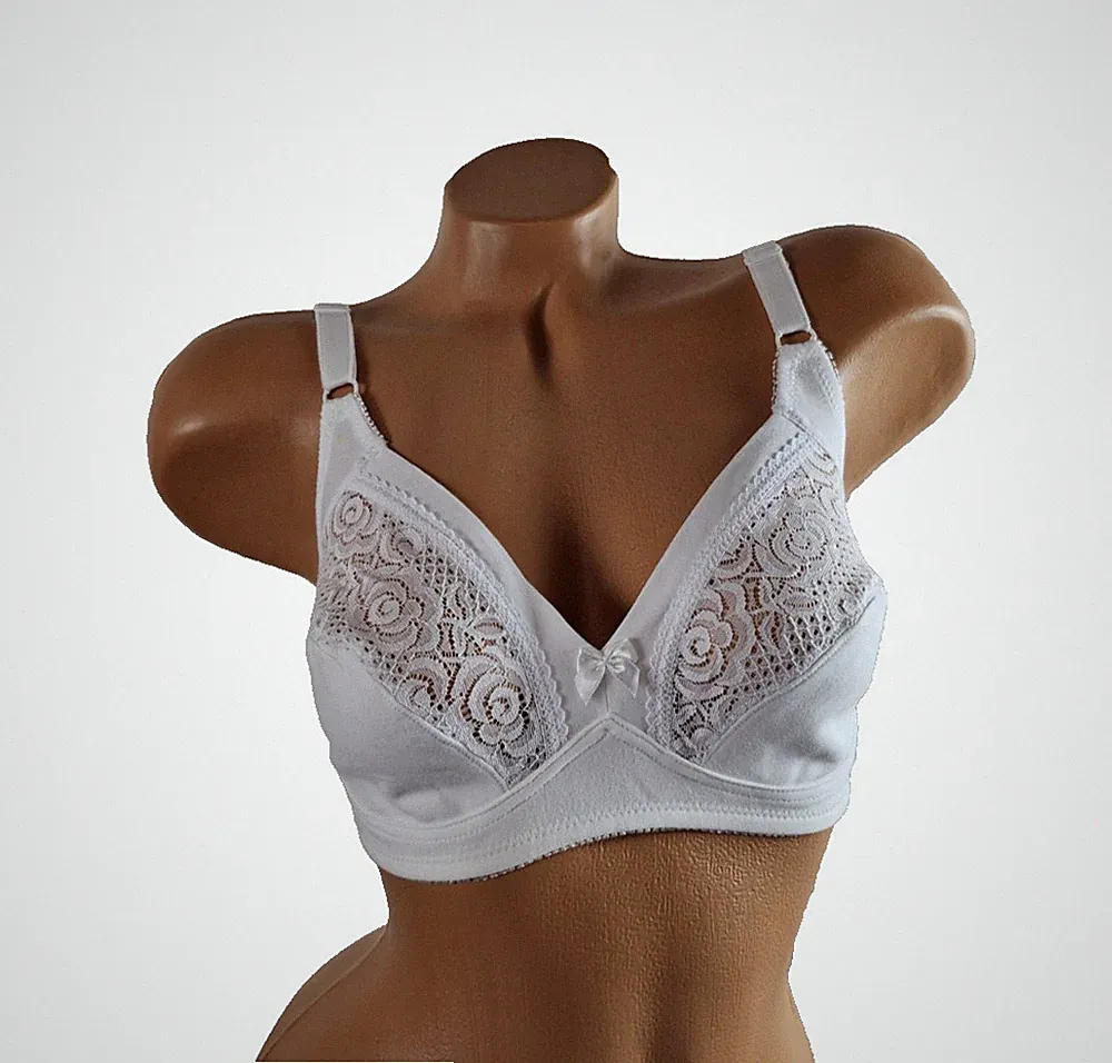 Damen BH bügelloser Baumwolle BH Gr.80 B, Neu !!