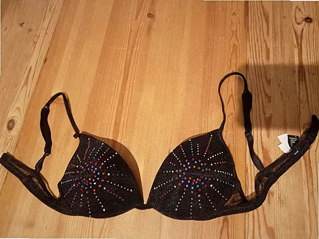 Damen BH Glänzend Marvel by perla Gr. 75 S Strasssteine schwarz
