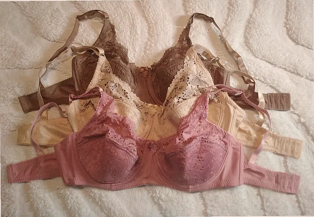 Damen BH Minimizer Bügel BHs Spitze 2/1er Pack soft BH 80B-115C Beige Rosa Braun