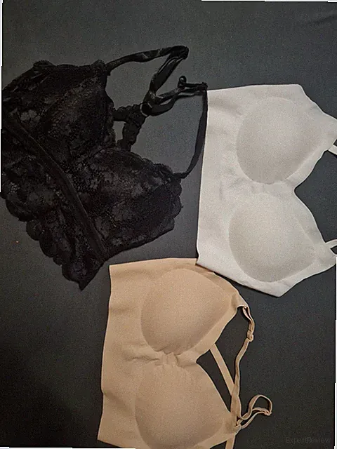 Damen BH mit Spitzen Bustier ohne Bügel Komfort 3er SET Gr.S 75B