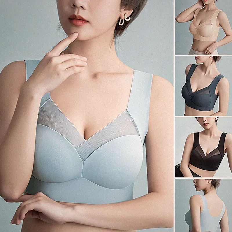 Damen BH Nahtlos Seamless.Sport Komfort Push Up Yoga Mesh Fitness Bustier,BH,Z