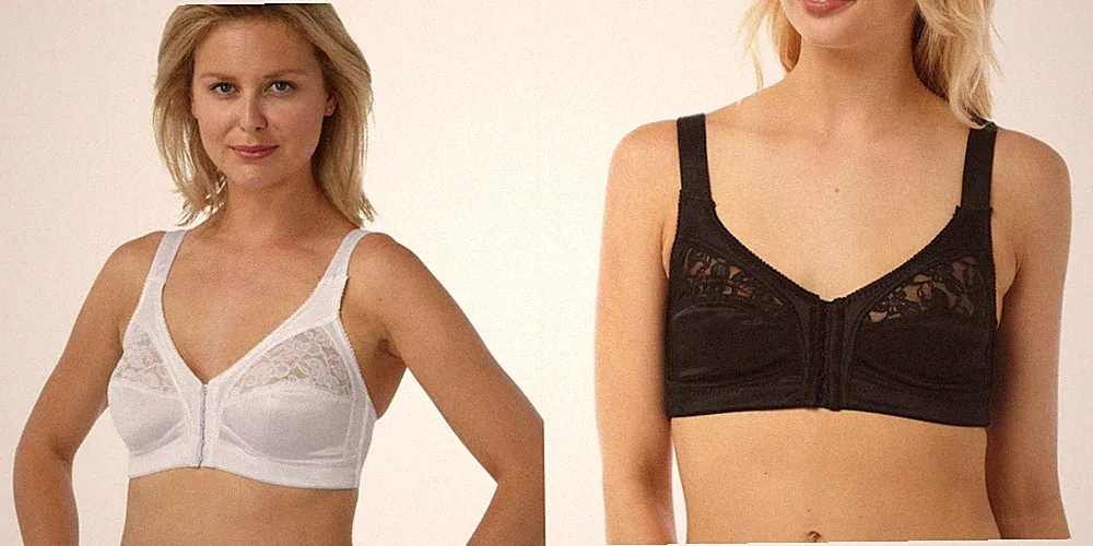Damen-BH ohne Bügel Marlon Frontverschluss Softschale Größe 34-48 Cup B-E