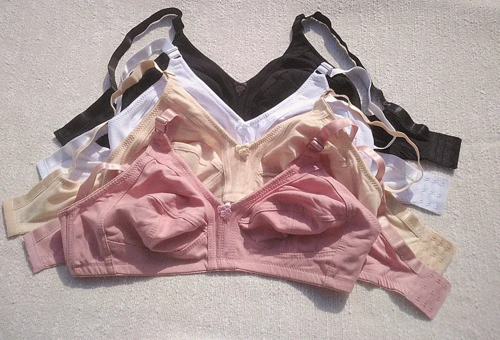 Damen BH ohne Bügel Minimizer BH 2er Pack soft Baumwolle BHs Größe 85-100/ B C