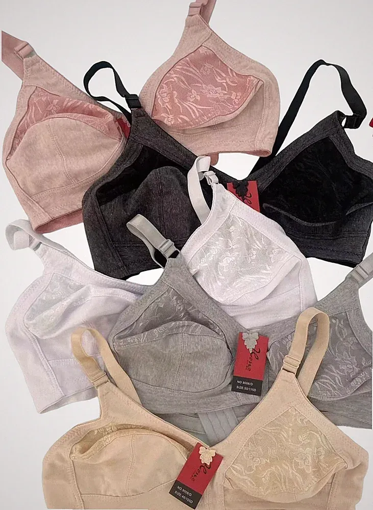 Damen BH ohne Bügel, Minimizer BH, 2er Pack soft Baumwolle BHs Größe 85-110/ B C