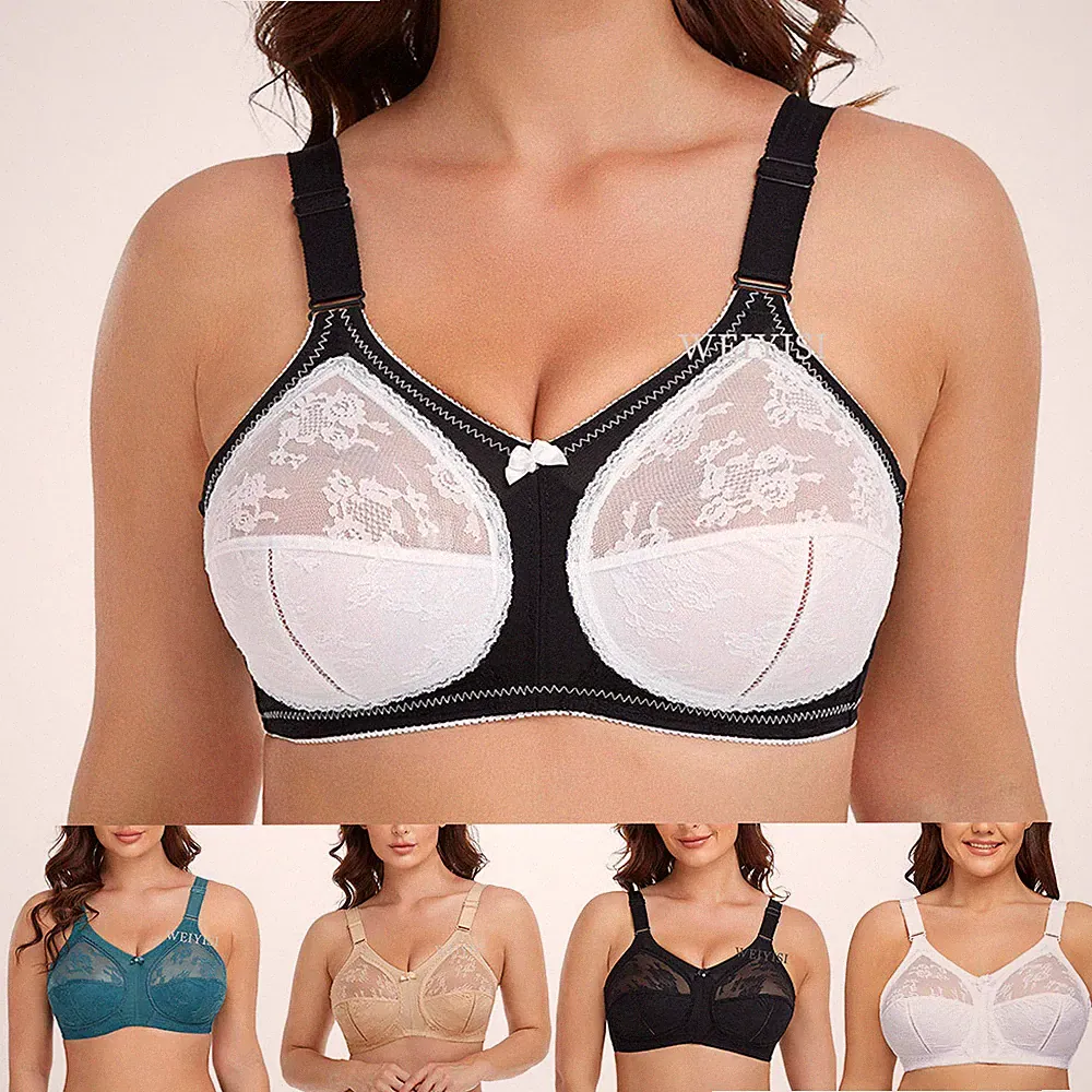 Damen BH Ohne Bügel Minimizer Stütz BH Große Größen Ungepolsterter 75-120 C-I