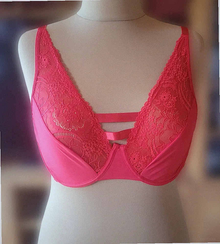 Damen BH Rot Sexy 1Xl shein Große Größen Plus Size Spitze Unterwäsche Wäsche