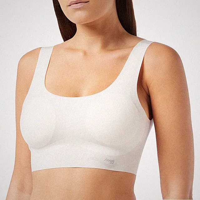 Damen BH ZERO Feel Top EX, ohne Bügel, Gepolstert, PullOn, XS, Angora
